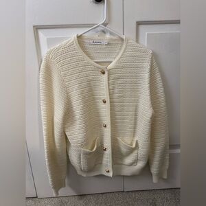 Cream Cardigan Sweater